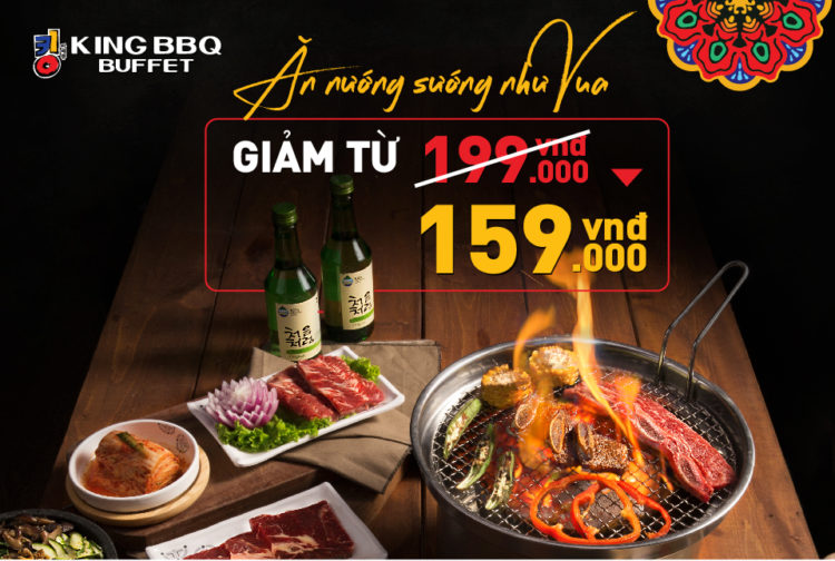 [King BBQ] Buffet 199K giảm xuống còn 159K TienDauRoi