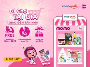 Freeship và giảm giá lên đến 35% khi đi chợ online với Co.OPSMILE qua ví Momo