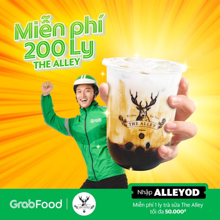 khuyến mãi the alley 0đ grabfood