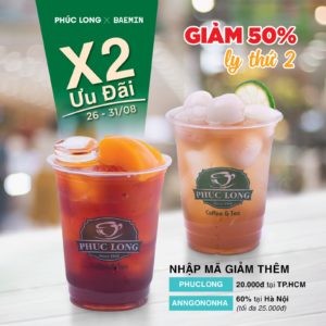 khuyến mãi baemin phúc long